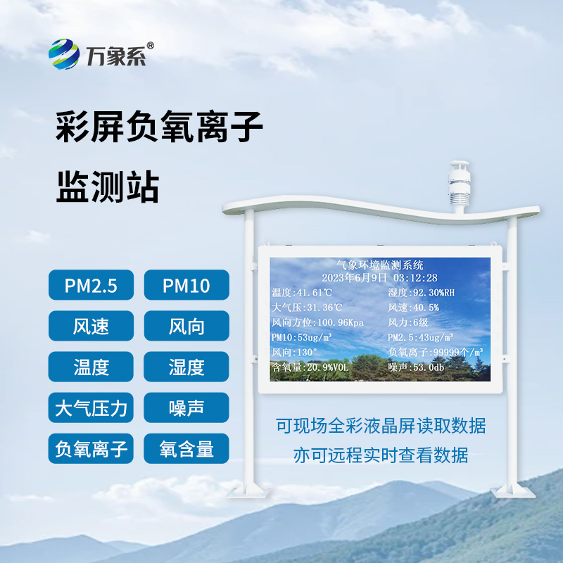 全彩屏負氧離子監測站：清晰度引領，環境數據一目了然